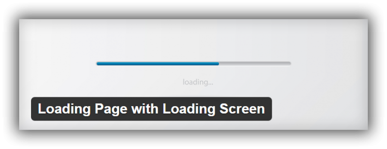 با استفاده از افزونه Loading Page with Loading Screen صفحه ی loading ایجاد کنید.