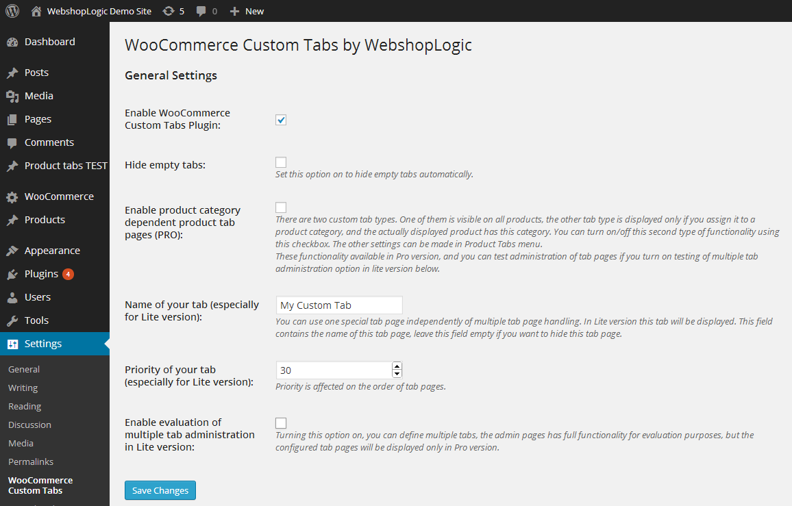 ایجاد تب سفارشی در ووکامرس با افزونه Woocommerce Custom Tabs چطور انجام می شود؟