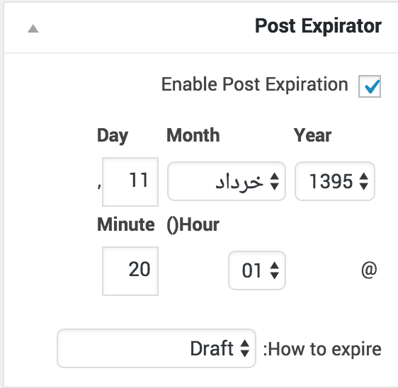 روش تعیین تاریخ انقضا برای مطالب در وردپرس با افزونه Post Expirator چیست؟